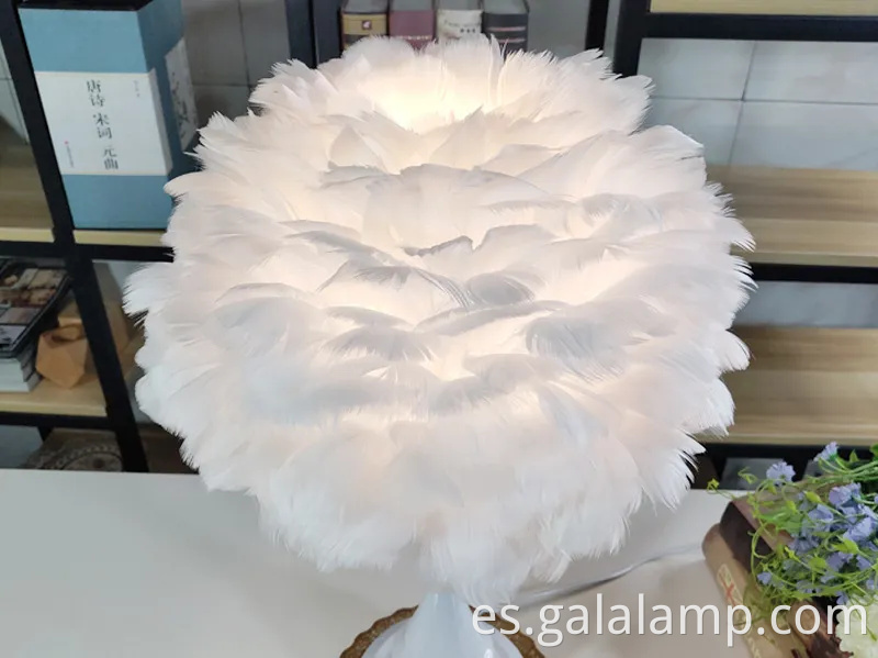 Lámpara de escritorio de plumas, insents nórdicos, decoración cálida, bricolaje
